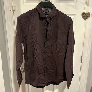 New Tommy Hilfiger Brown | full hands Men dress shirt. Wrinkly but never worn.
